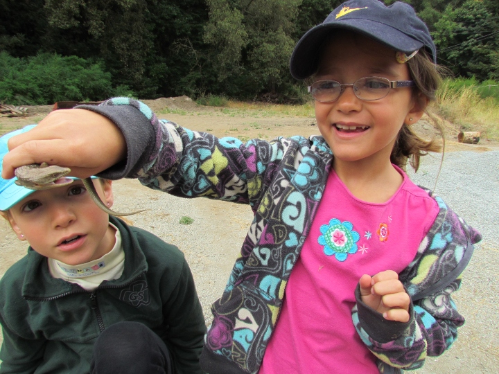 Connie with an Alligator Lizard